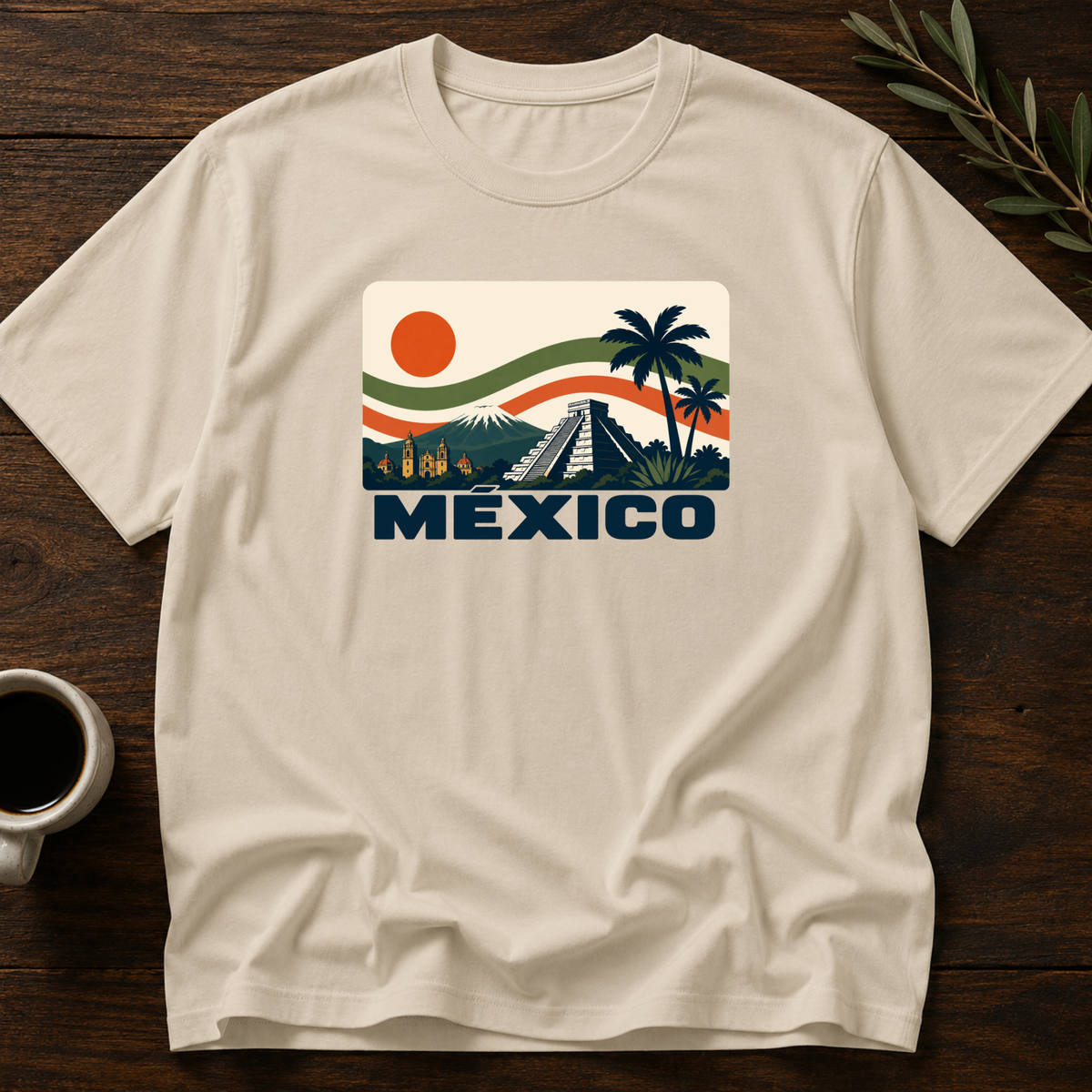 Sunset Mexa T-Shirt – Sand – Wear Your Heart