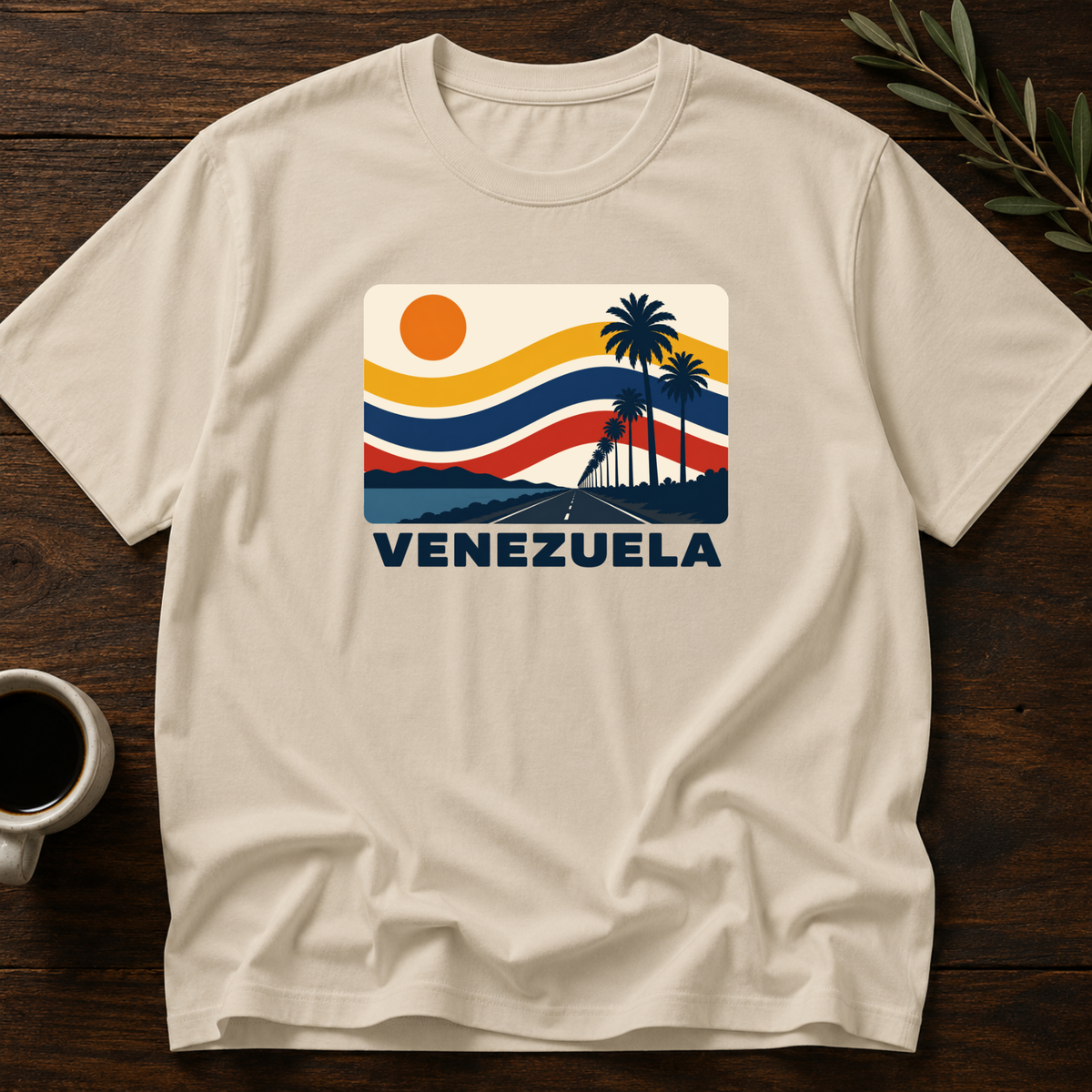 Sunset Veneco Tucaqueño T-Shirt – Sand – Wear Your Heart