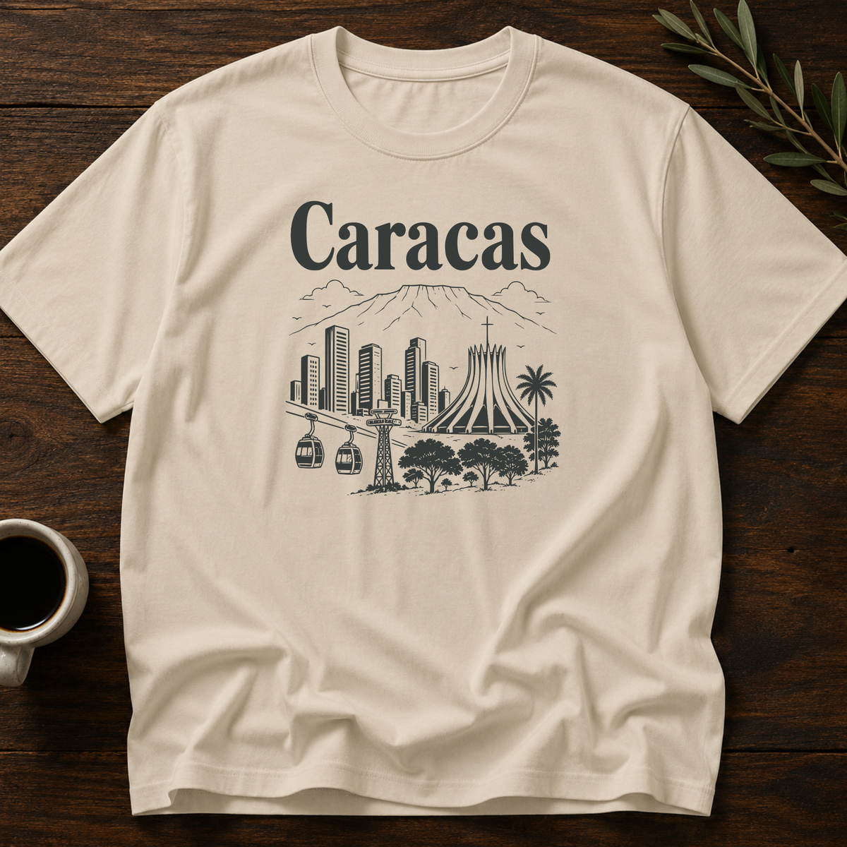 Hola Caracas T-Shirt – Sand – Wear Your Heart
