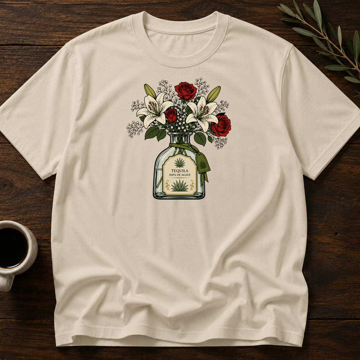 Boss Tequila Bottled Bloom T-Shirt – Sand – Wear Your Heart