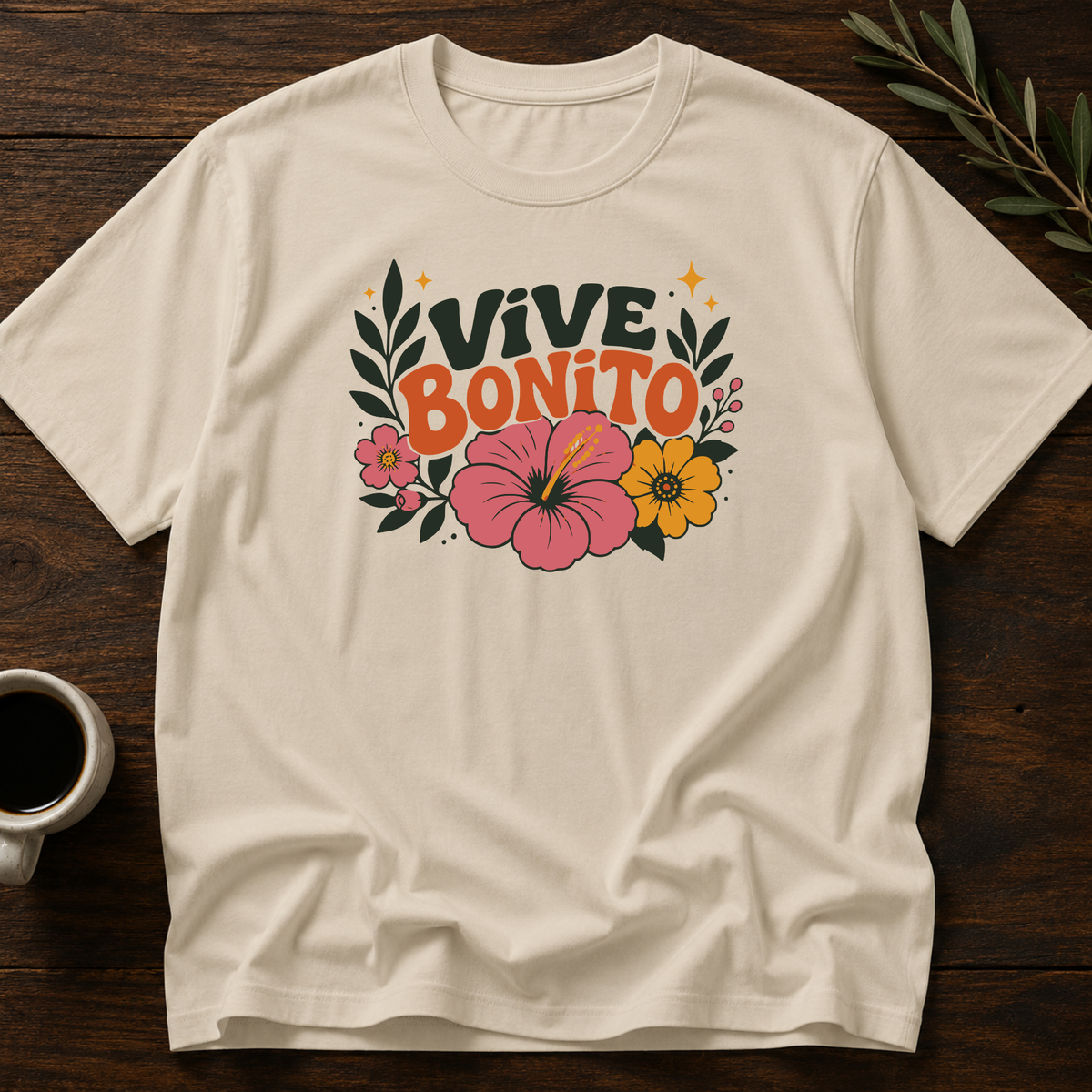 Vive Bonito T-Shirt – Sand – Wear Your Heart
