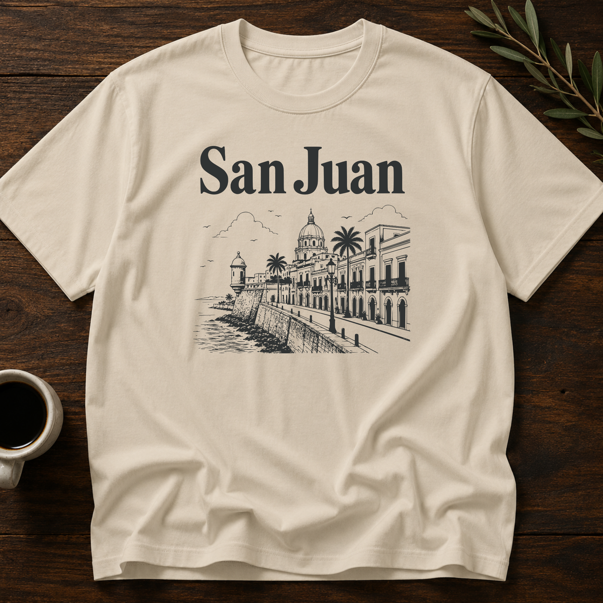 Hola San Juan T-Shirt – Sand – Wear Your Heart