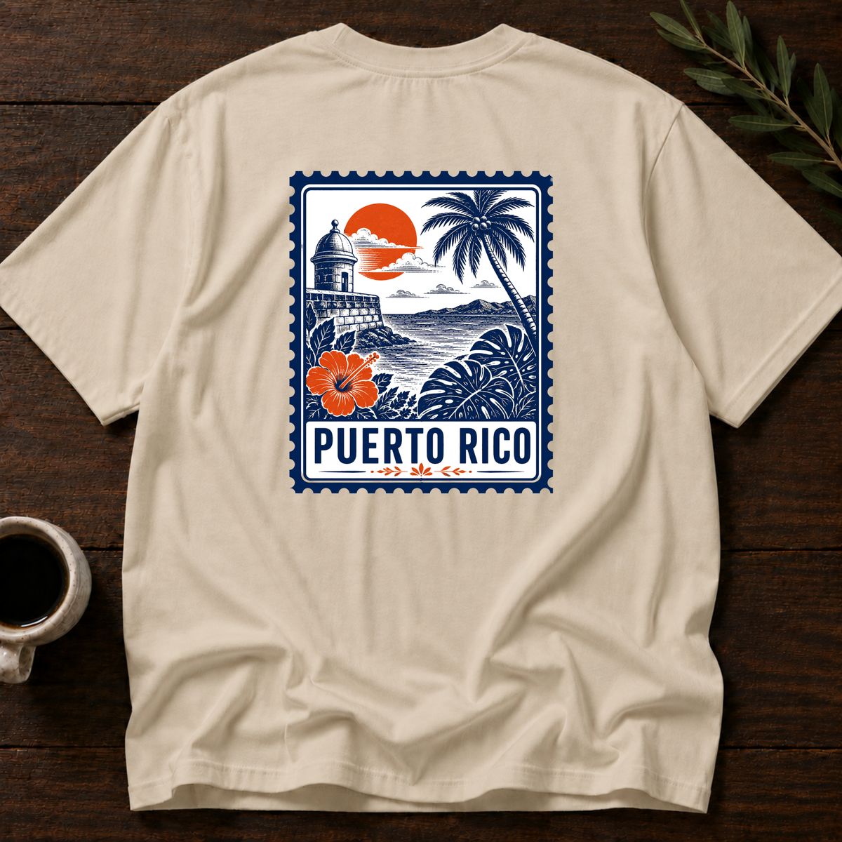 Puerto Rico Stamp T-Shirt – Sand Back – Wear Your Heart