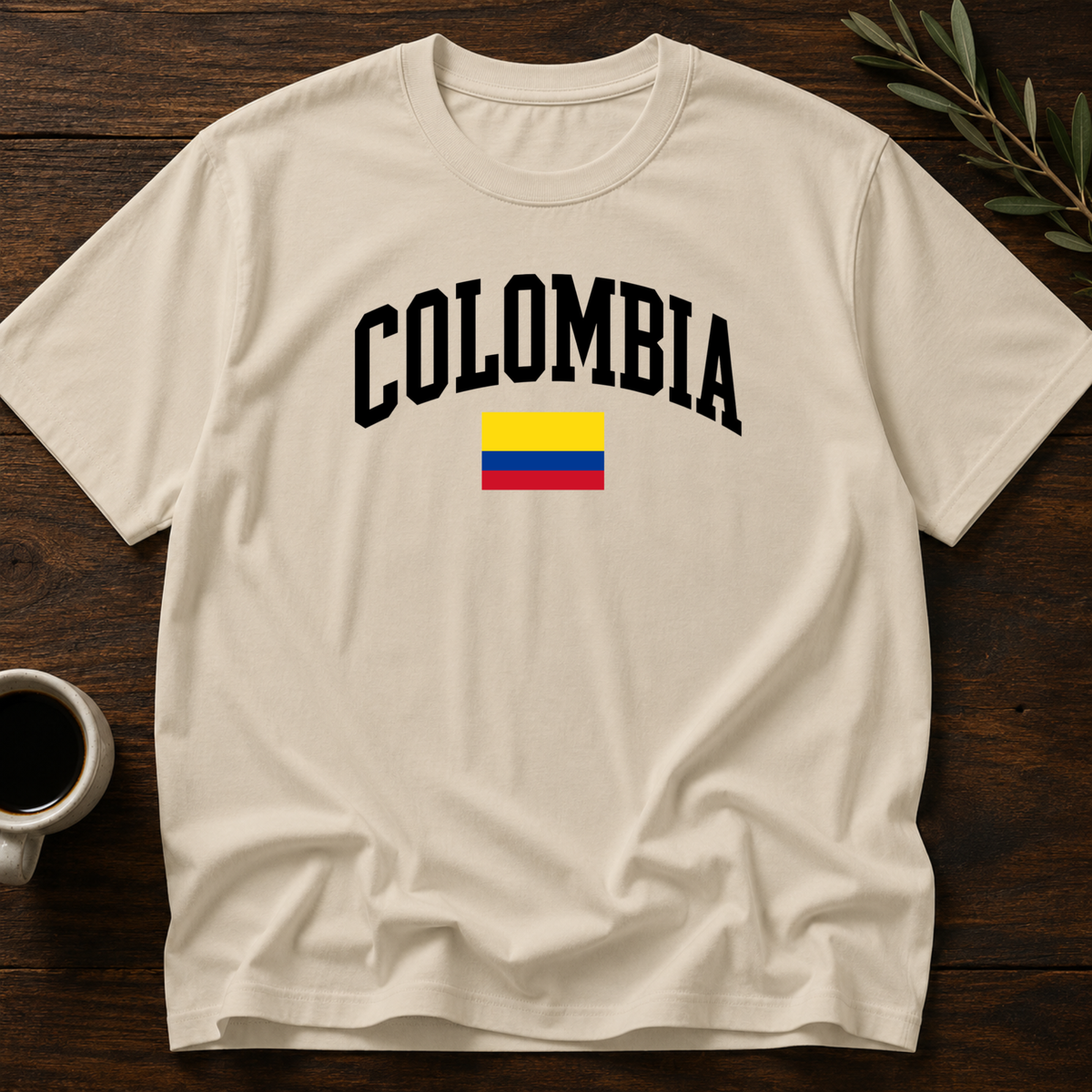 Colombia Varsity T-Shirt – Sand – Wear Your Heart