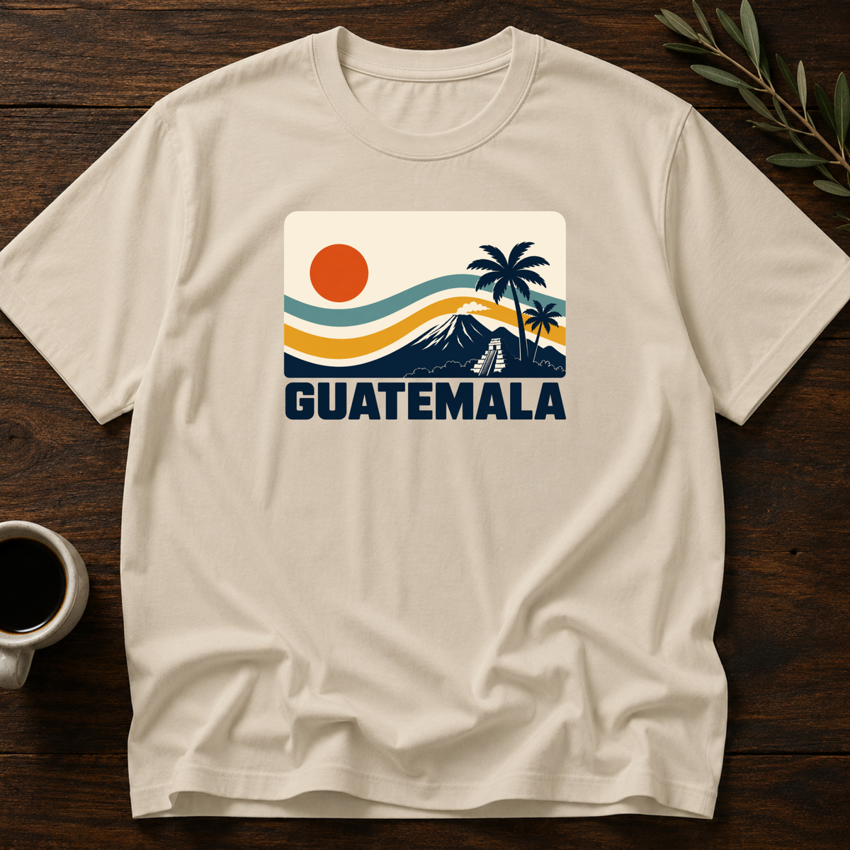 Sunset Guatemalteco T-Shirt – Sand – Wear Your Heart