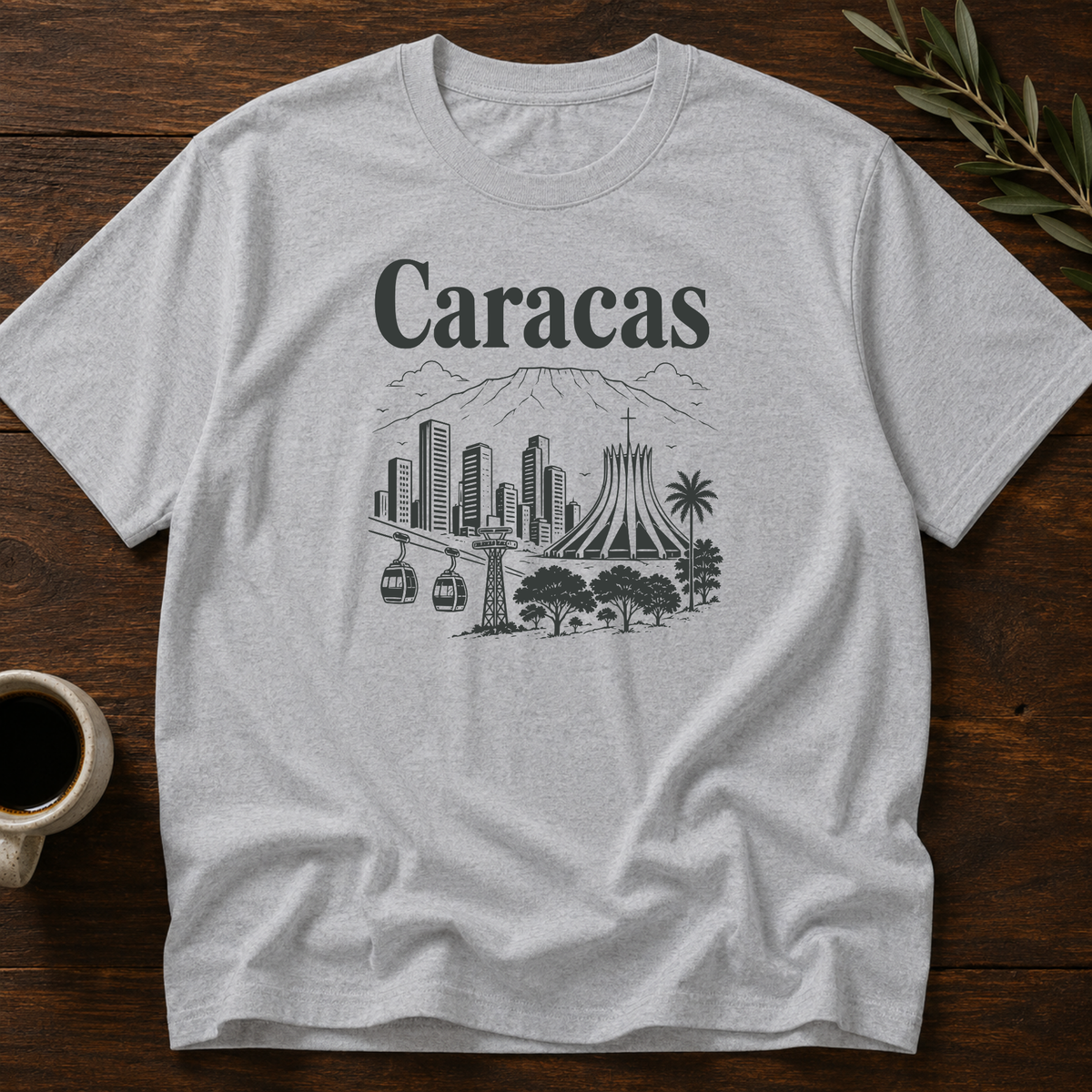 Hola Caracas T-Shirt – Sport Gray – Wear Your Heart