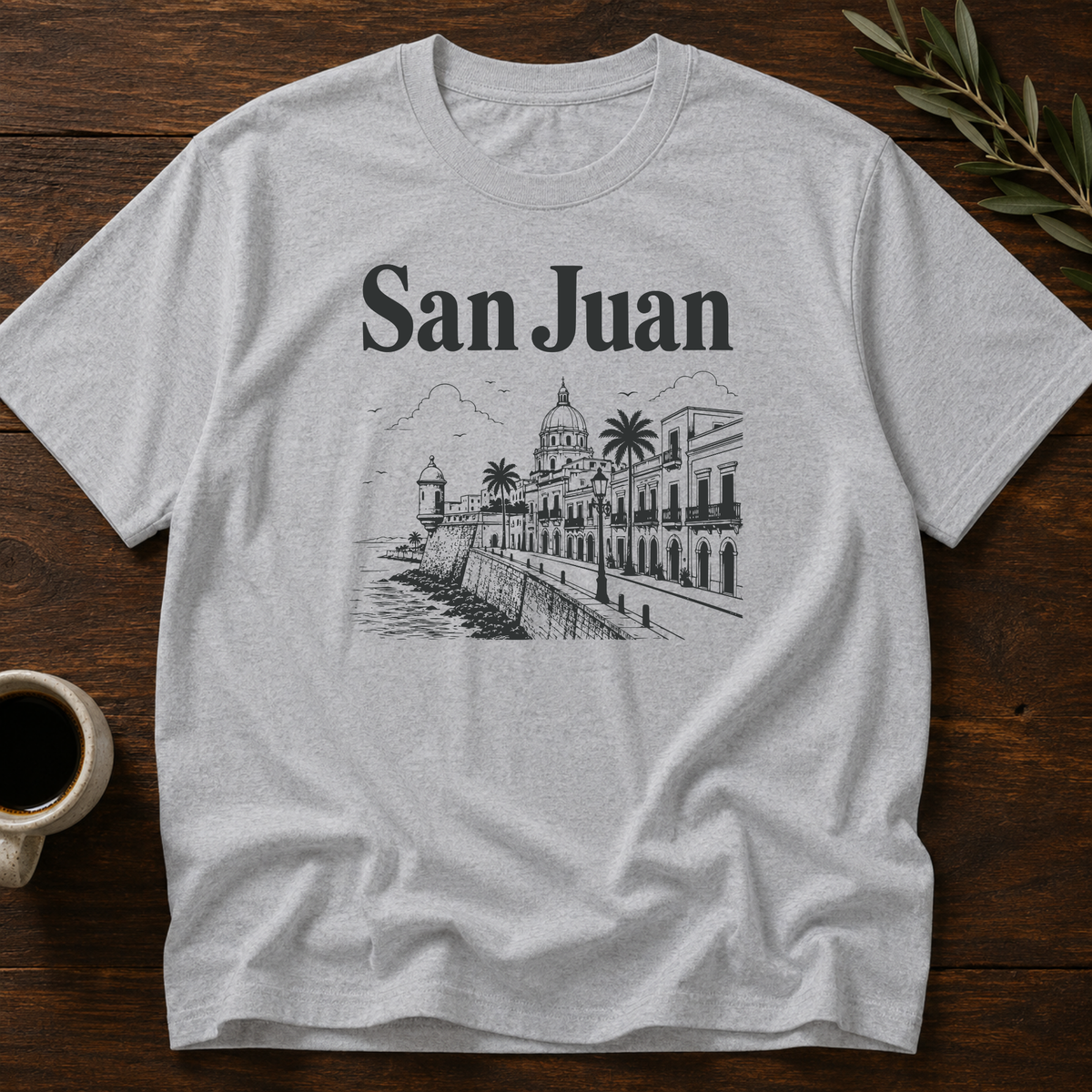 Hola San Juan T-Shirt – Sport Gray – Wear Your Heart