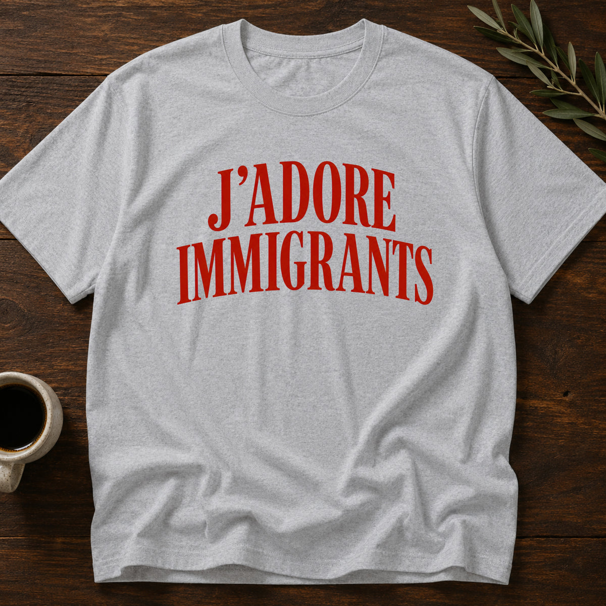 J'Adore Immigrants T-Shirt – Sport Gray – Wear Your Heart