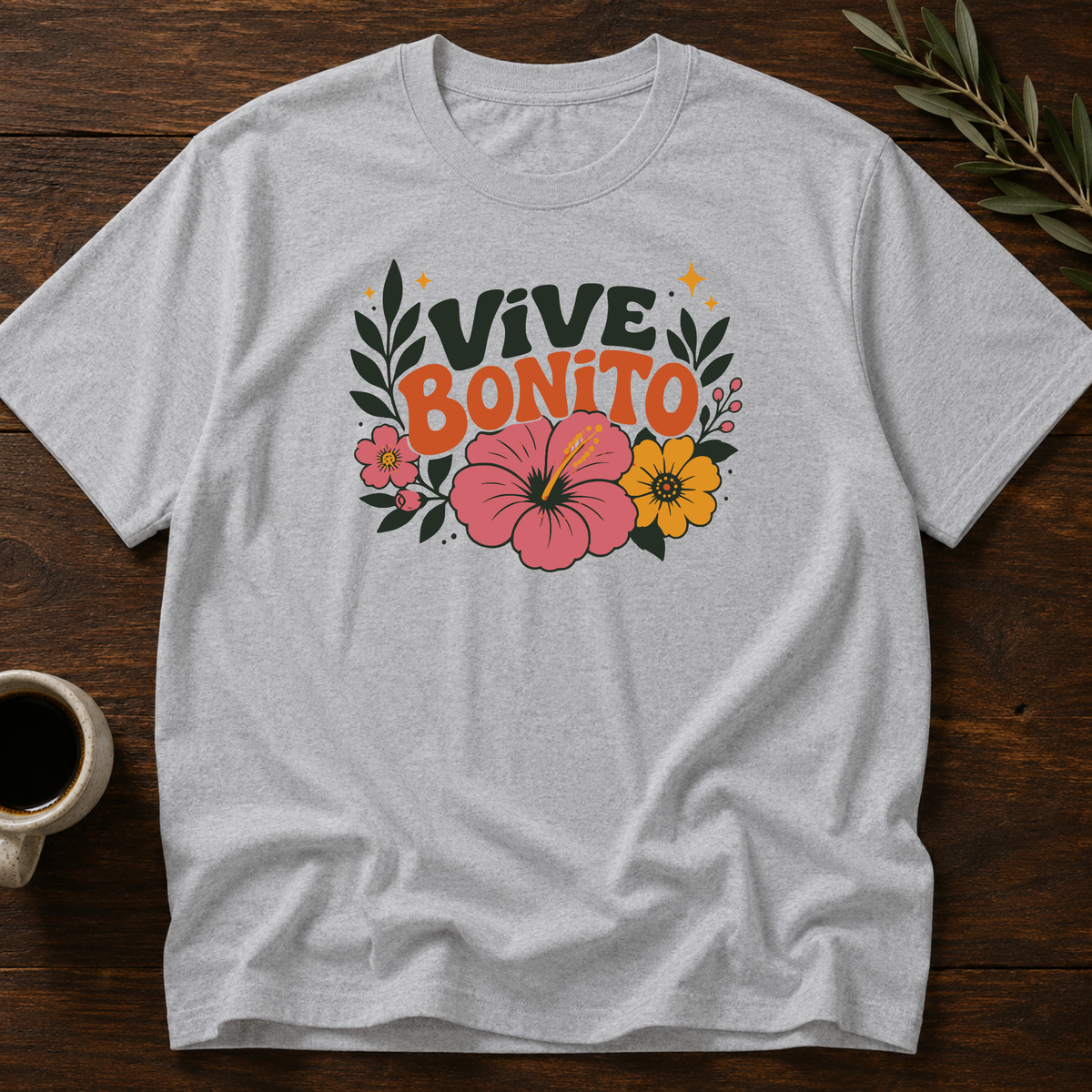 Vive Bonito T-Shirt – Sport Gray – Wear Your Heart