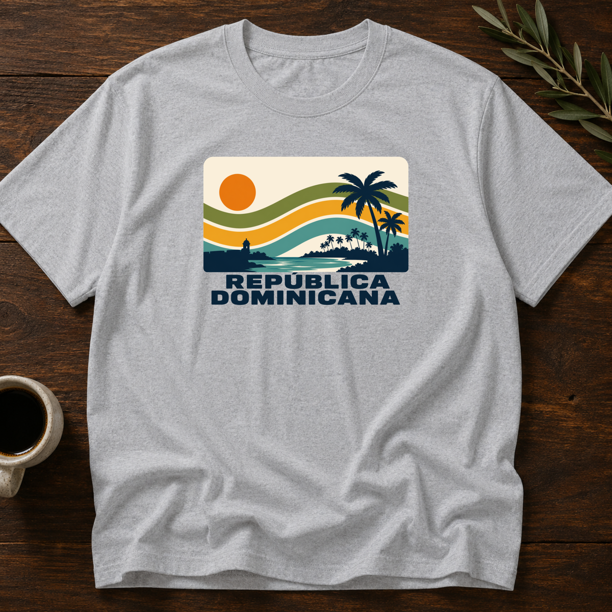 Sunset Dominicano T-Shirt – Sport Gray – Wear Your Heart