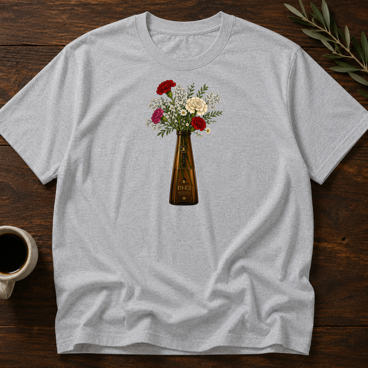 Tequila Bottled Bloom T-Shirt – Sport Gray – Wear Your Heart