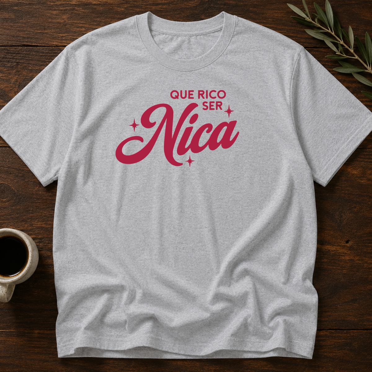 Que Rico Ser Nica T-Shirt – Sport Gray – Wear Your Heart