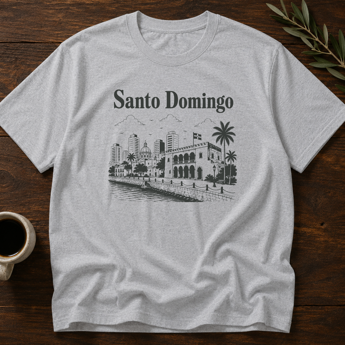 Hola Santo Domingo T-Shirt – Sport Gray – Wear Your Heart