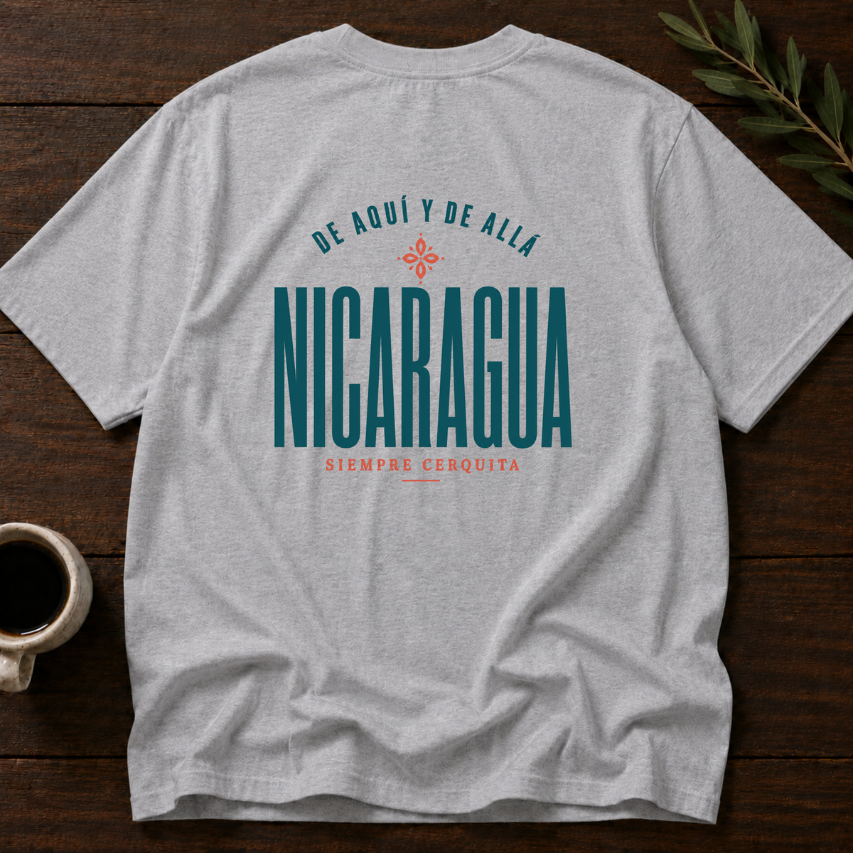 Nicaragua - Siempre Cerquita T-Shirt – Sport Grey Back – Wear Your Heart