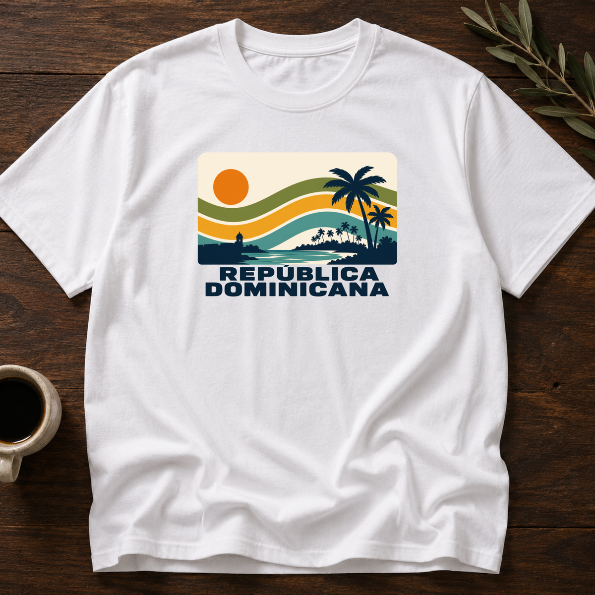 Sunset Dominicano T-Shirt – White – Wear Your Heart