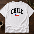 Chile Varsity T-Shirt – White – Wear Your Heart