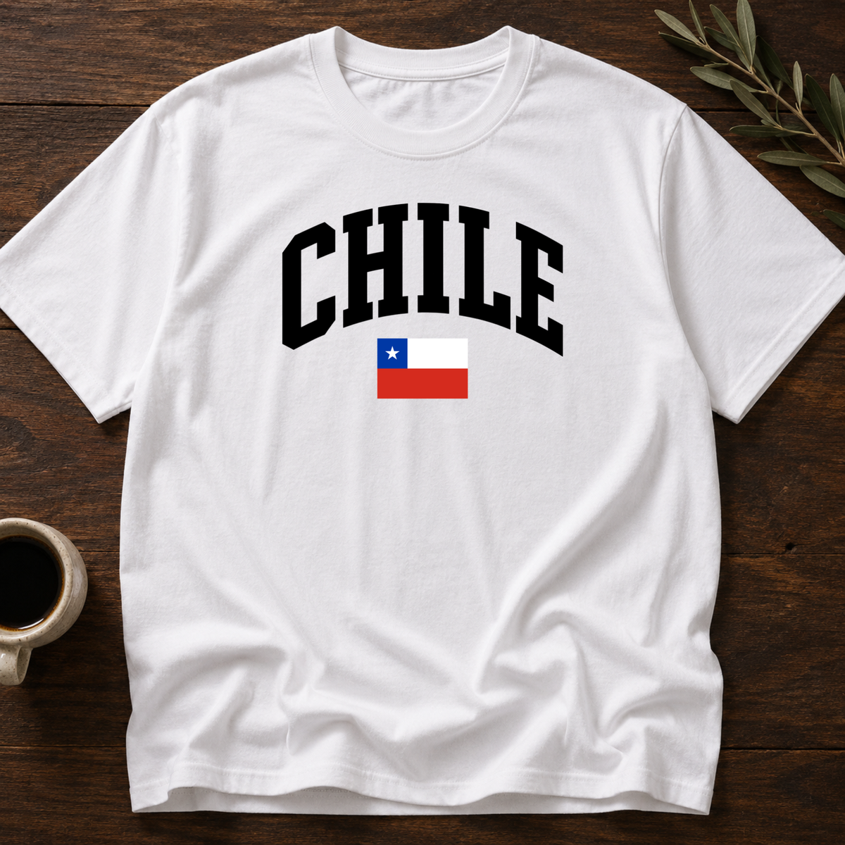 Chile Varsity T-Shirt – White – Wear Your Heart