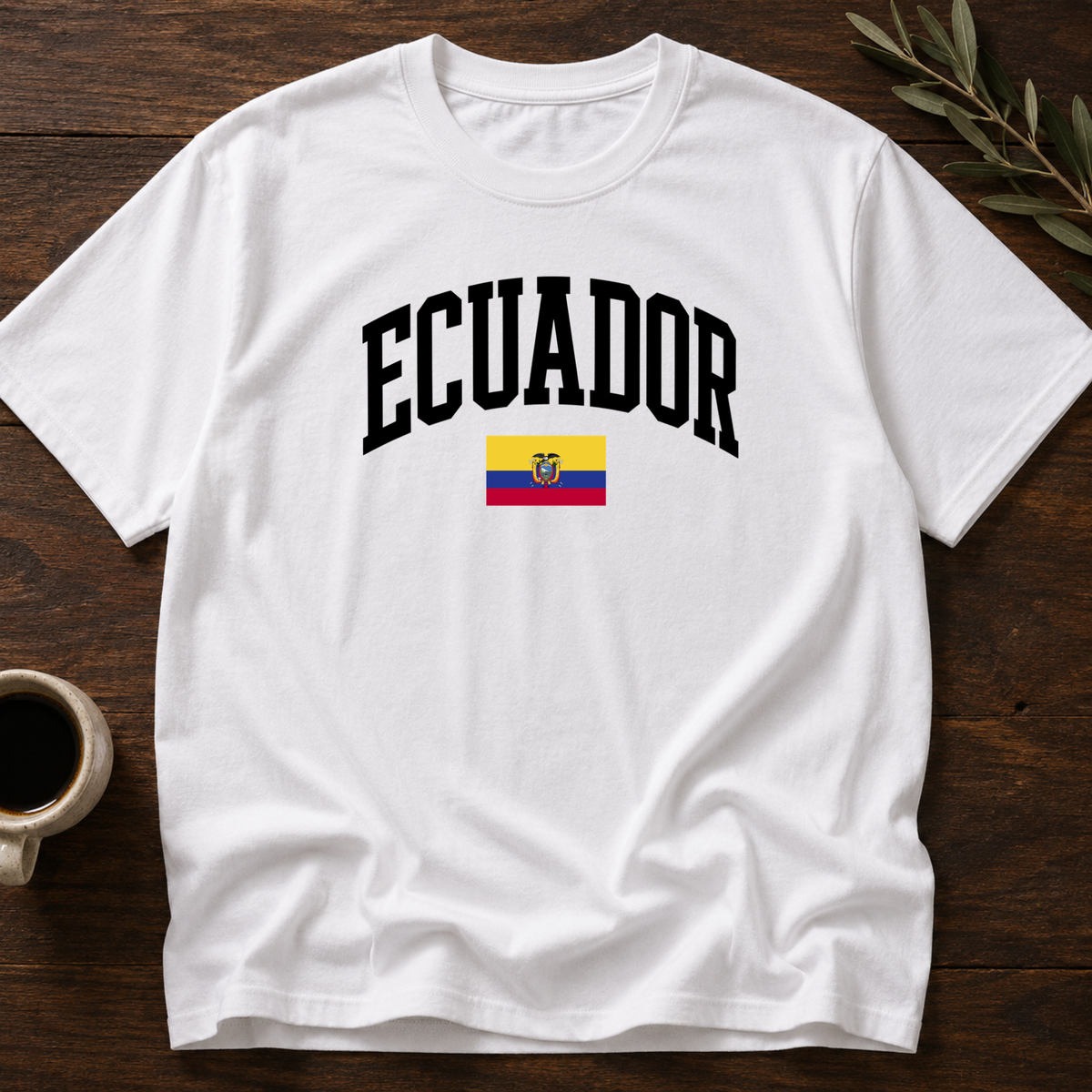 Ecuador Varsity T-Shirt – White – Wear Your Heart