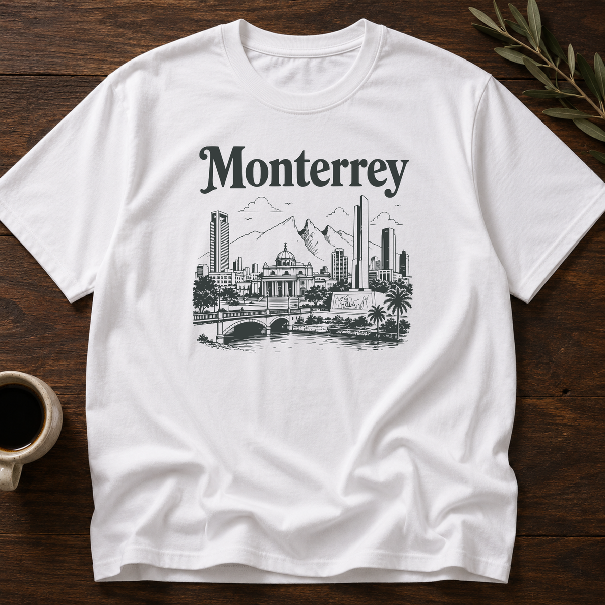 Hola Monterrey T-Shirt – White – Wear Your Heart