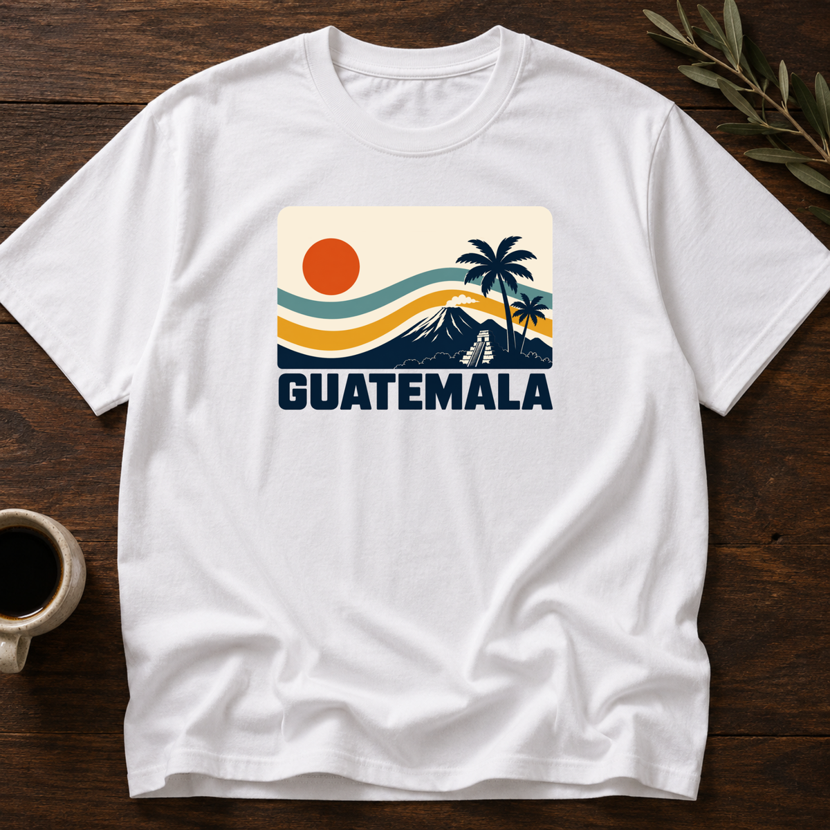 Sunset Guatemalteco T-Shirt – White – Wear Your Heart