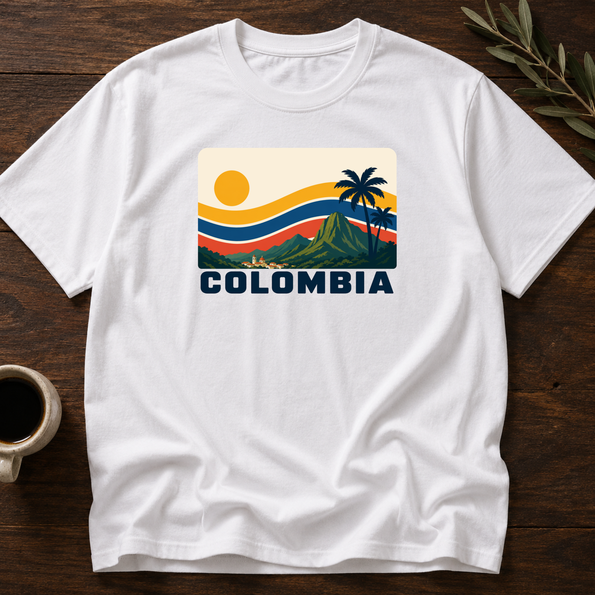 Sunset Colombiano T-Shirt – White – Wear Your Heart
