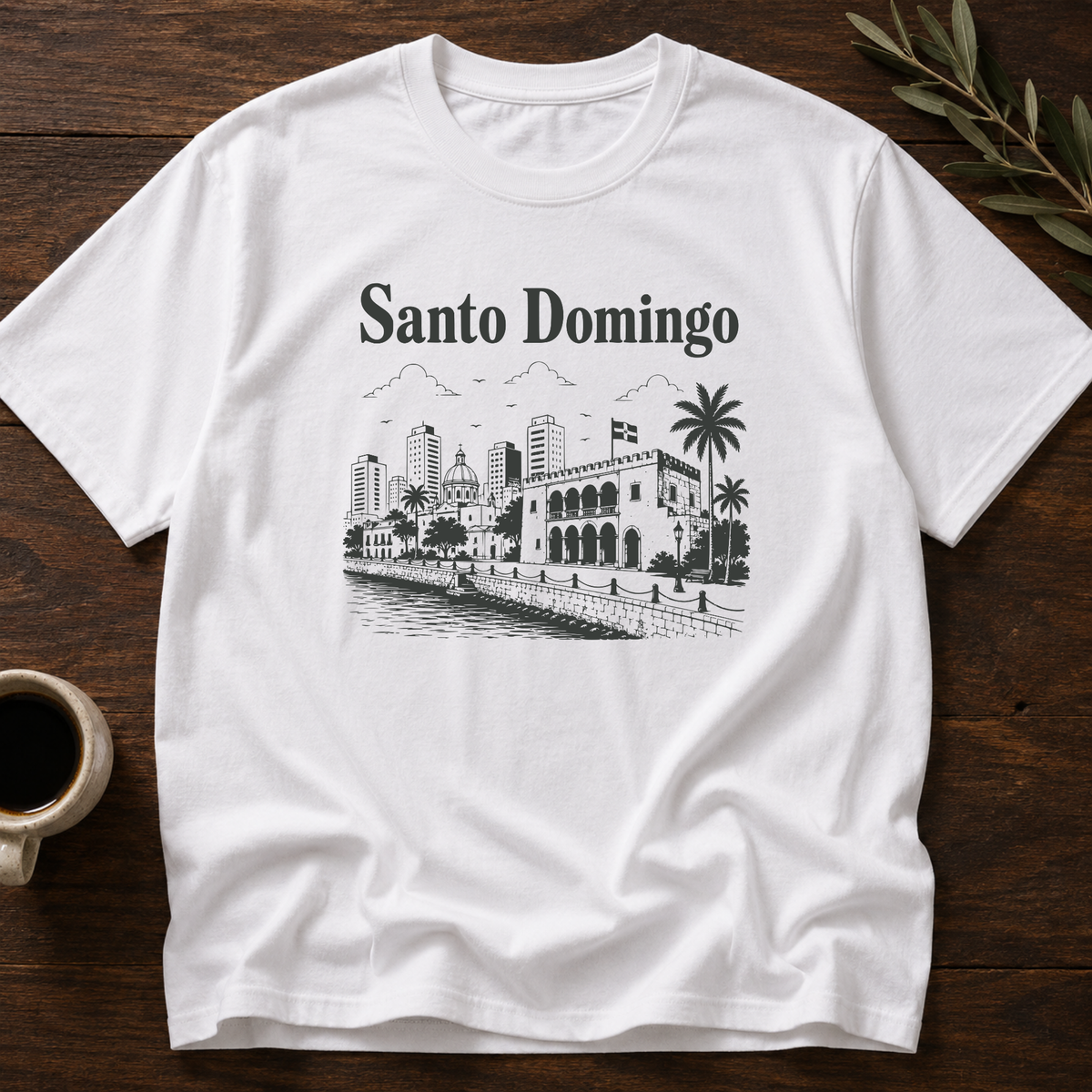 Hola Santo Domingo T-Shirt – White – Wear Your Heart