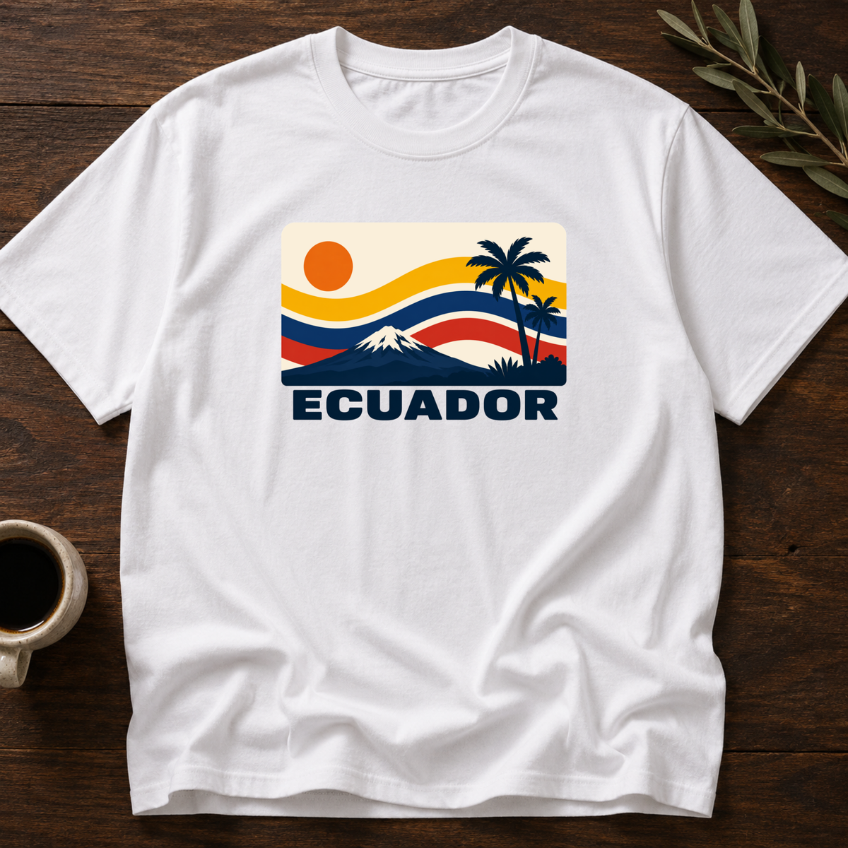 Sunset Ecuatoriano T-Shirt – White – Wear Your Heart