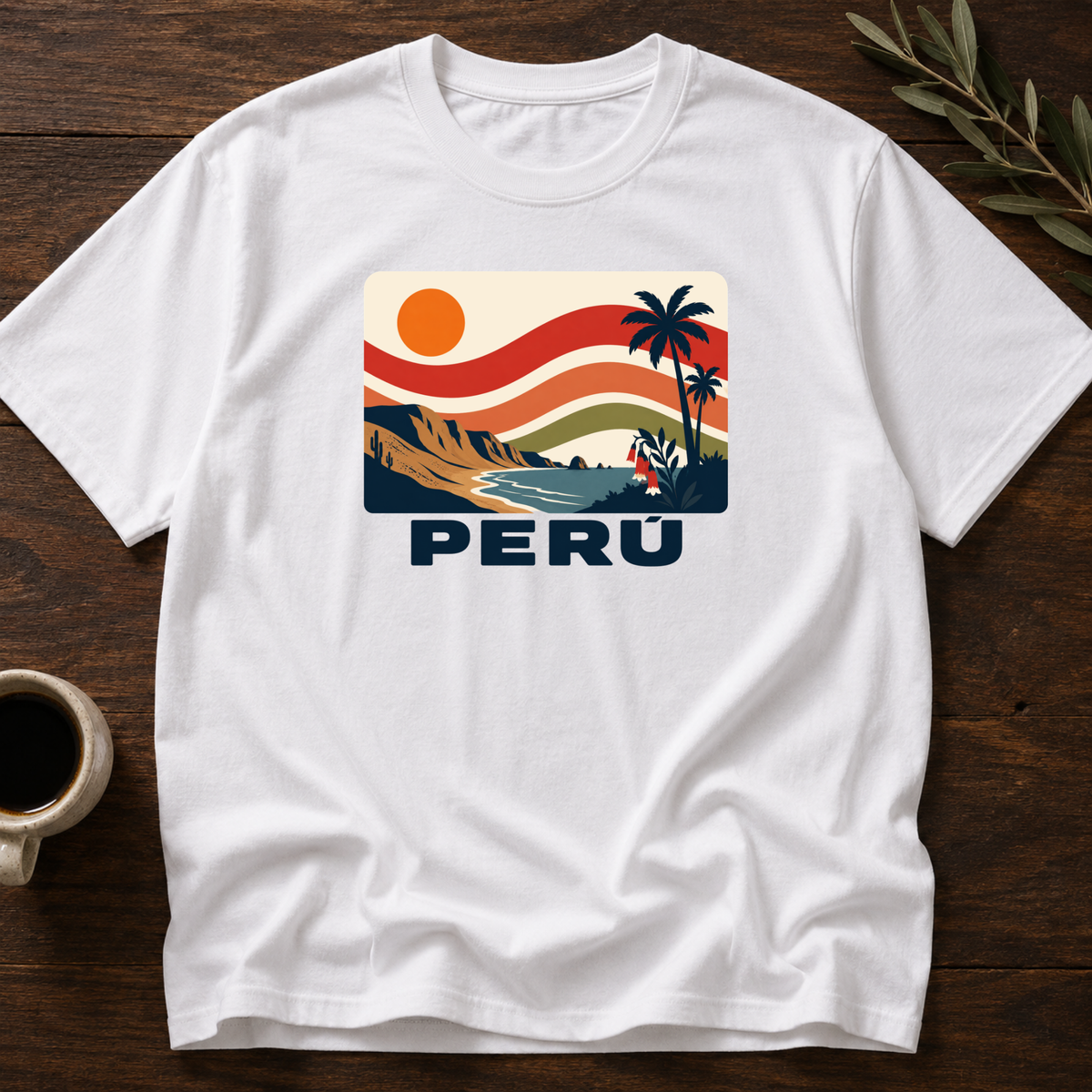 Sunset Peruano T-Shirt – White – Wear Your Heart