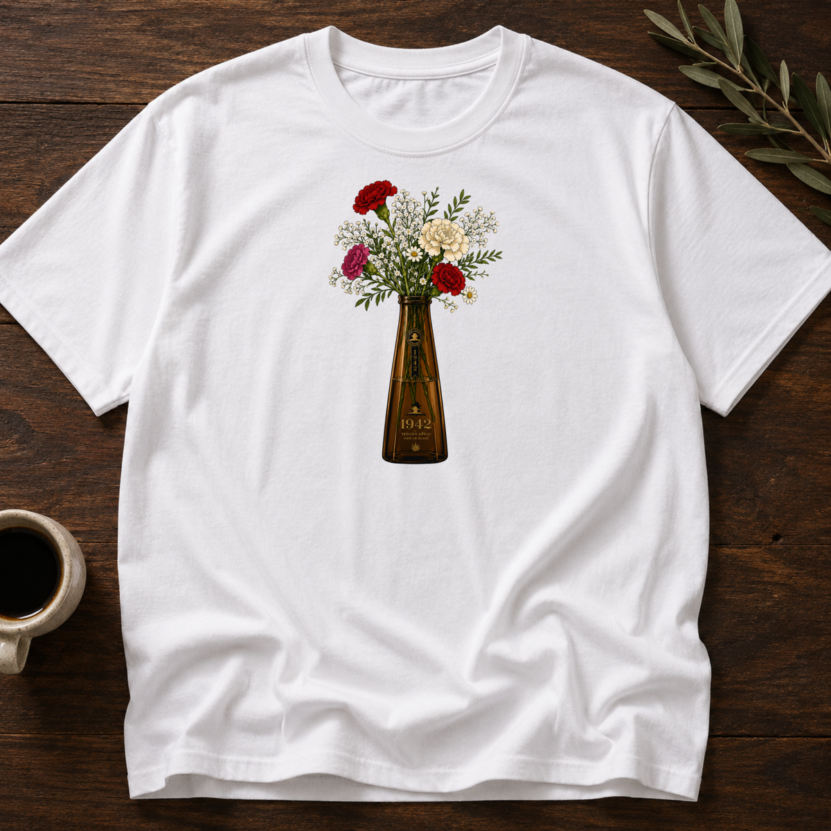 Tequila Bottled Bloom T-Shirt – White – Wear Your Heart