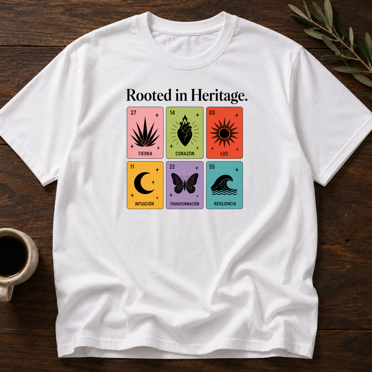 Rooted In Heritage T-Shirt – White – Wear Your Heart
