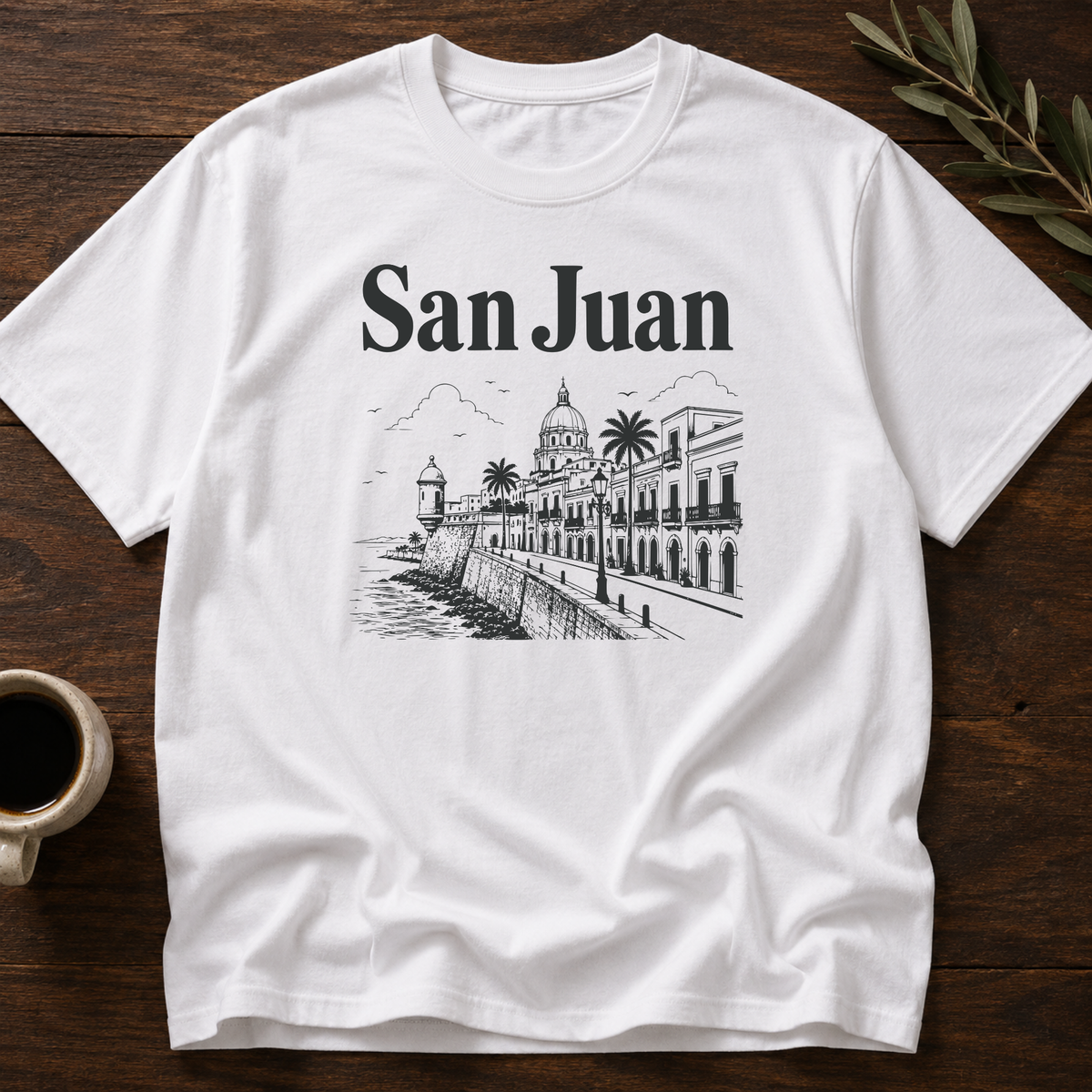 Hola San Juan T-Shirt – White – Wear Your Heart
