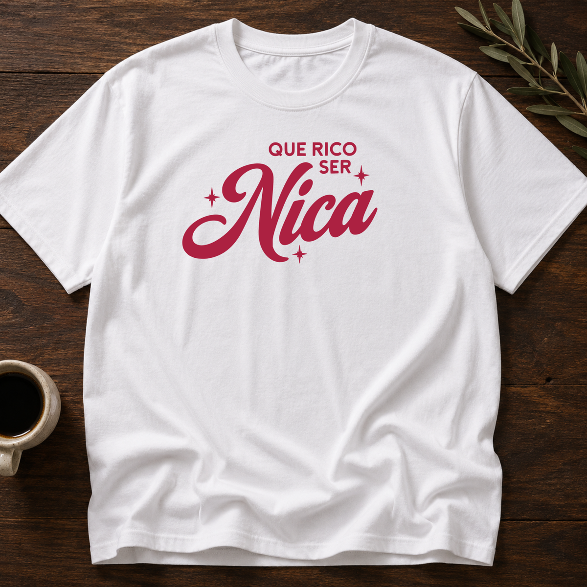 Que Rico Ser Nica T-Shirt – White – Wear Your Heart