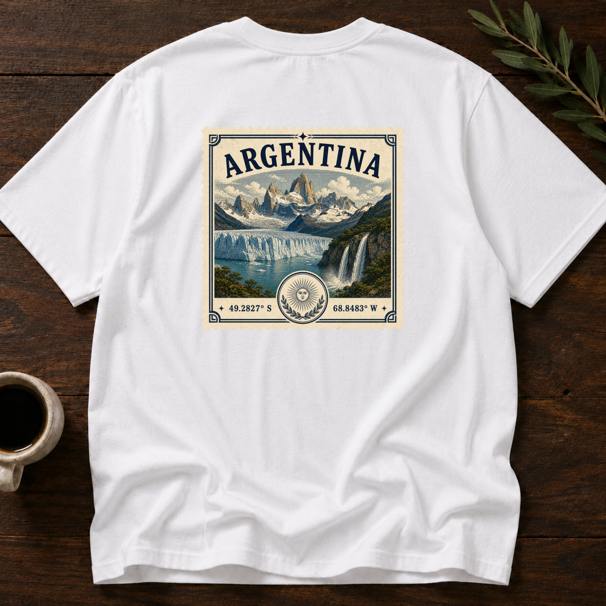 Argentina Heritage Stamp T-Shirt – White Back – Wear Your Heart