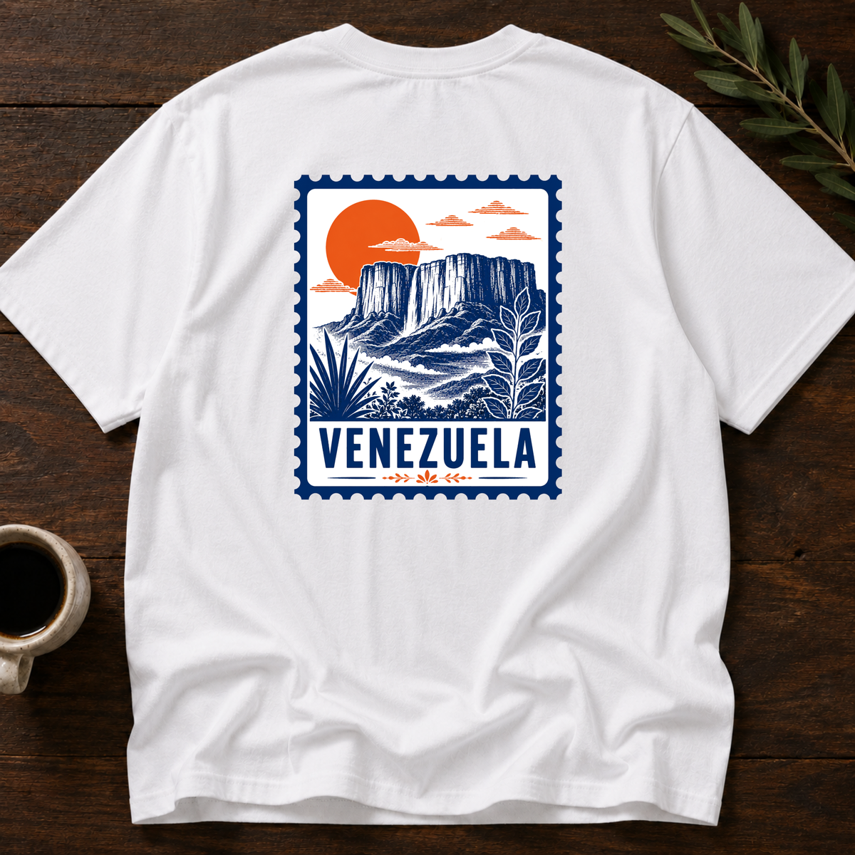 Venezuela Stamp T-Shirt – White Back – Wear Your Heart