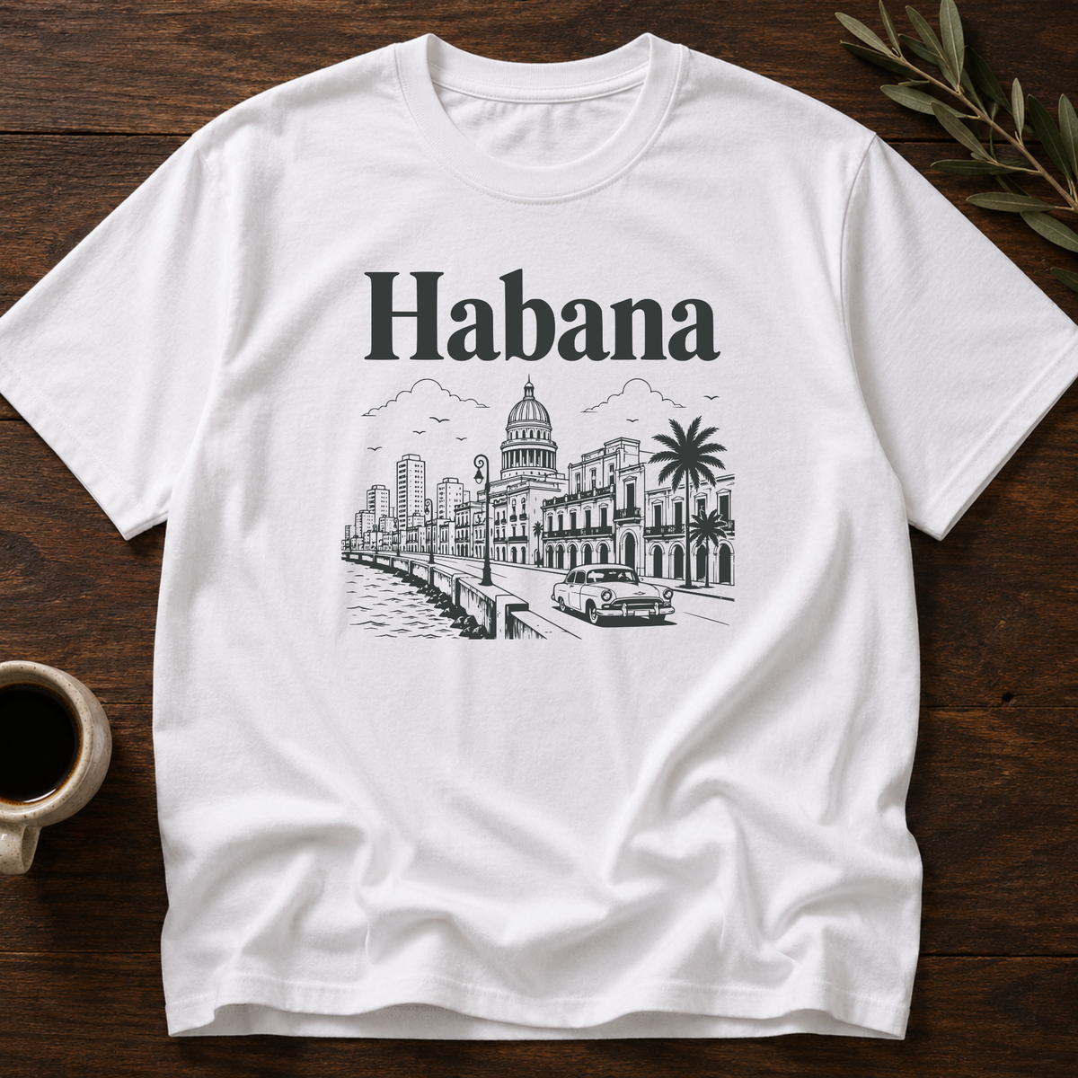 Hola Habana T-Shirt – White – Wear Your Heart