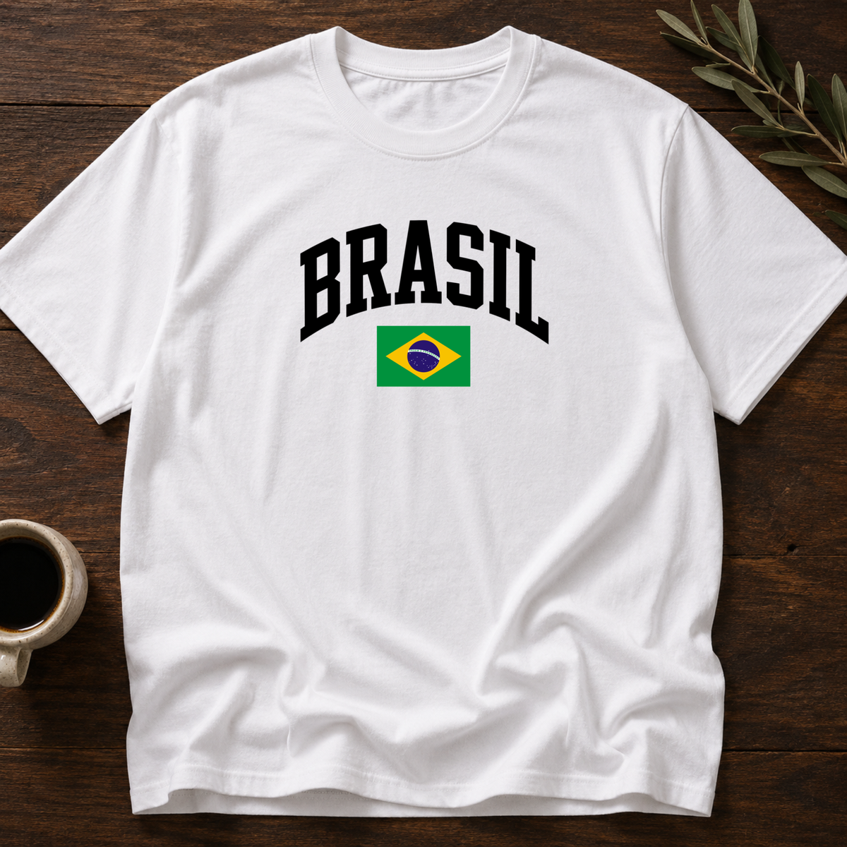 Brasil Varsity T-Shirt – White – Wear Your Heart