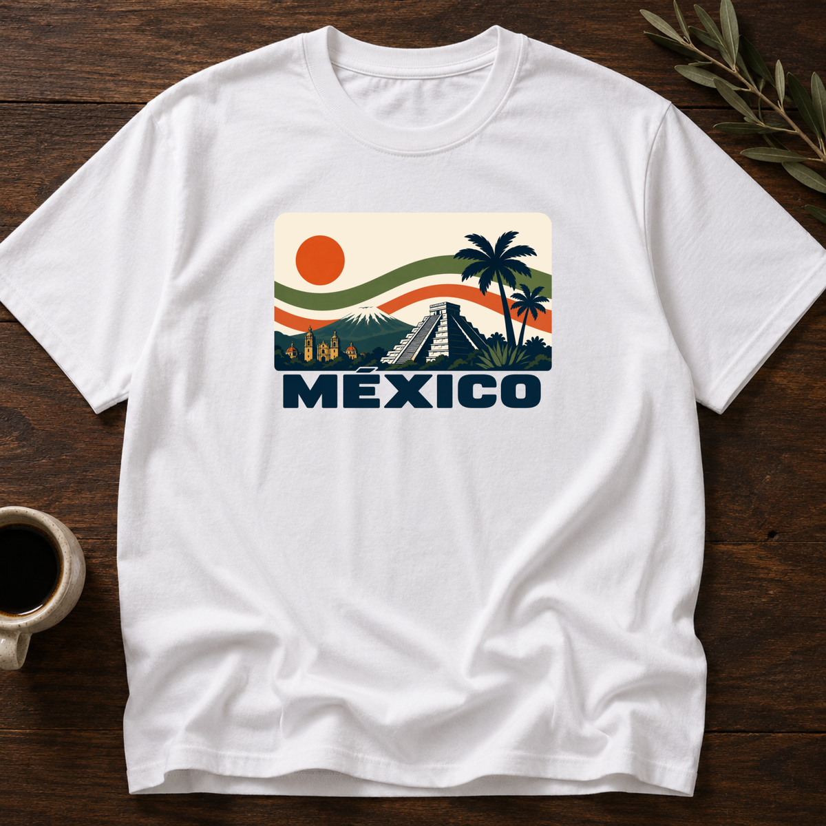 Sunset Mexa T-Shirt – White – Wear Your Heart