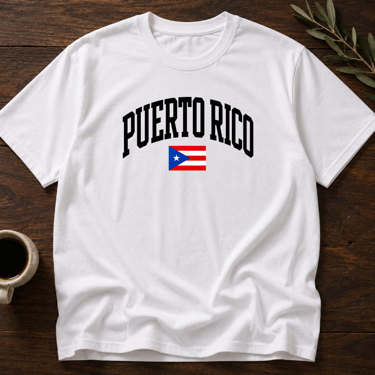 Puerto Rico Varsity T-Shirt – White – Wear Your Heart