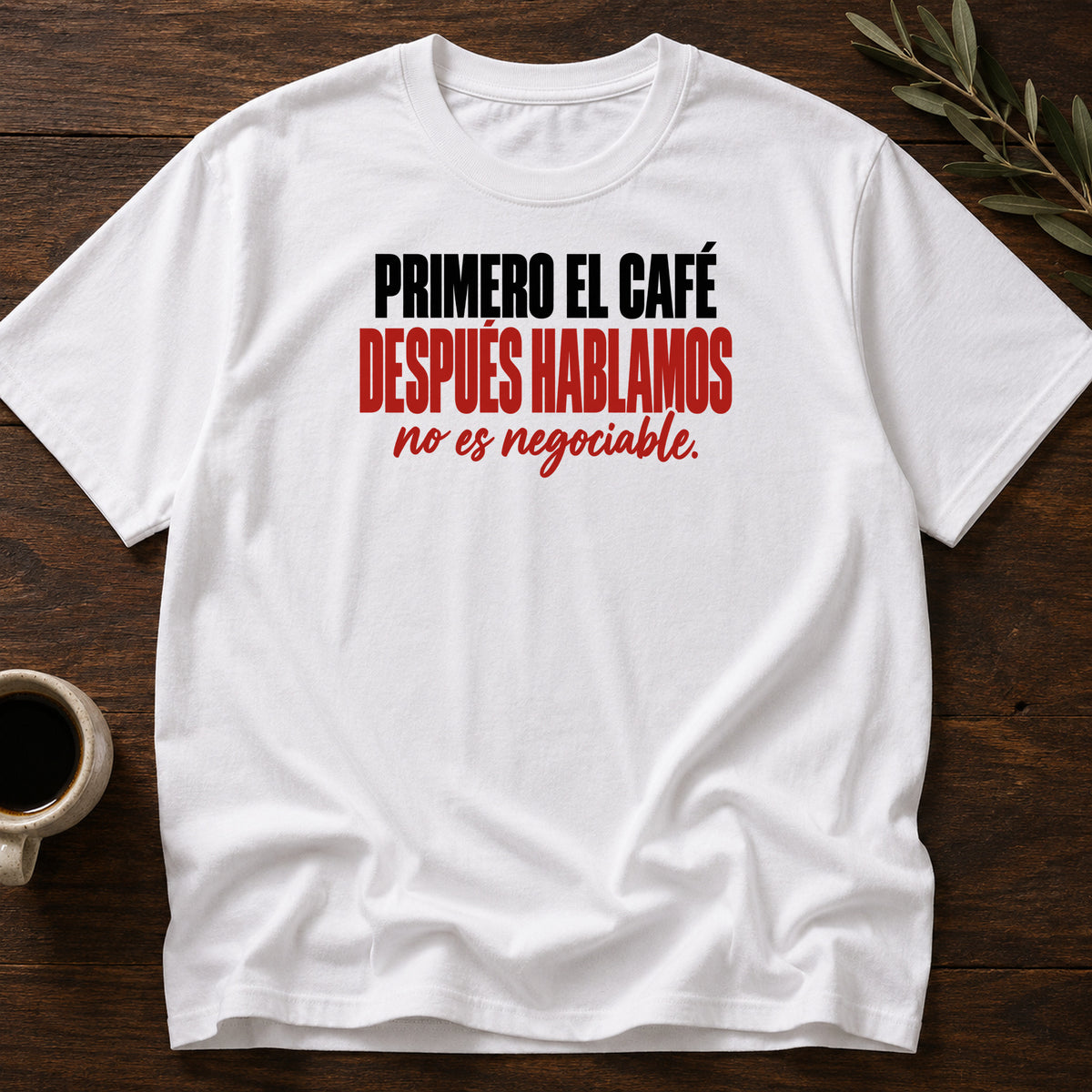 PRIMERO EL CAFÉ T-SHIRT - White [primero-el-café-t-shirt]