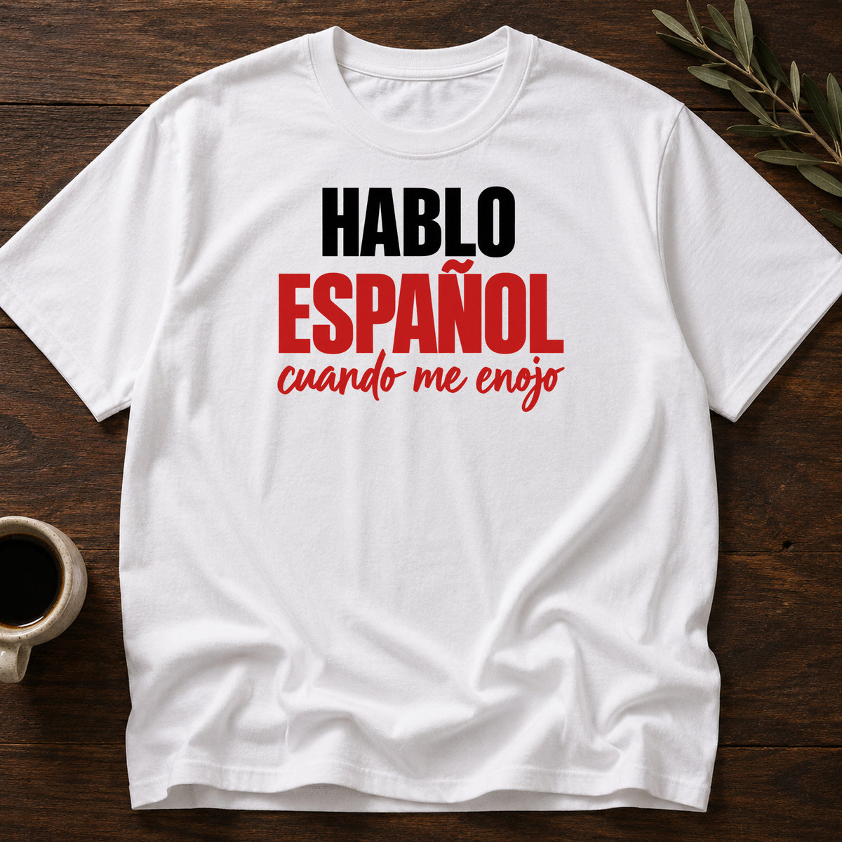 HABLO ESPAÑOL T-SHIRT - White [hablo-español-t-shirt]