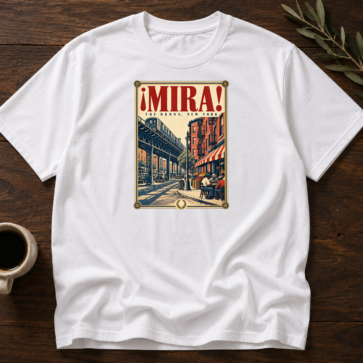MIRA BRONX POSTER T-SHIRT - White [mira-bronx-poster-t-shirt]