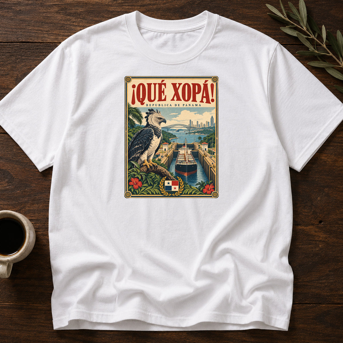 QUE XOPA PANAMA POSTER T-SHIRT - White [que-xopa-panama-poster-t-shirt]