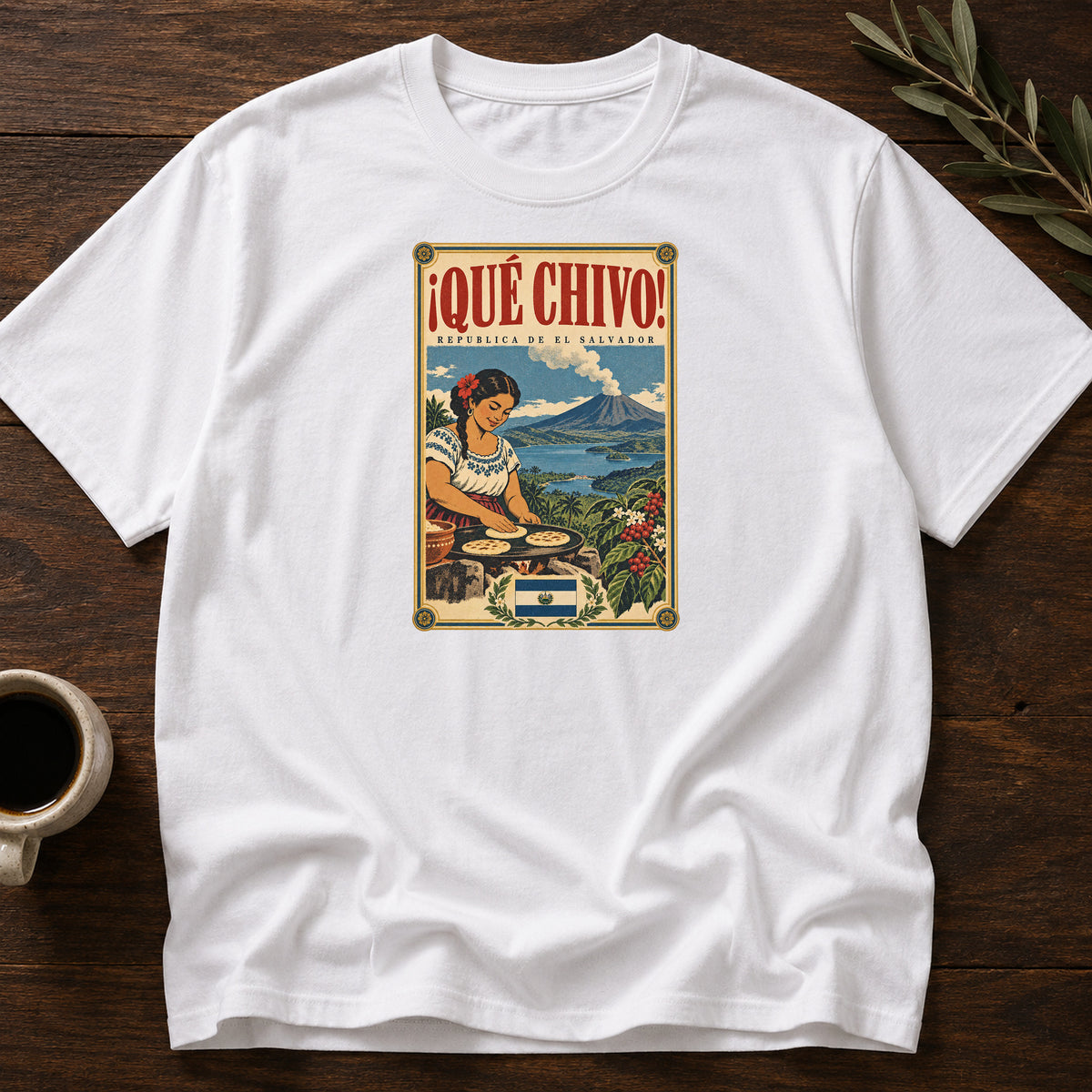 QUE CHIVO EL SALVADOR POSTER T-SHIRT - White [que-chivo-el-salvador-poster-t-shirt]