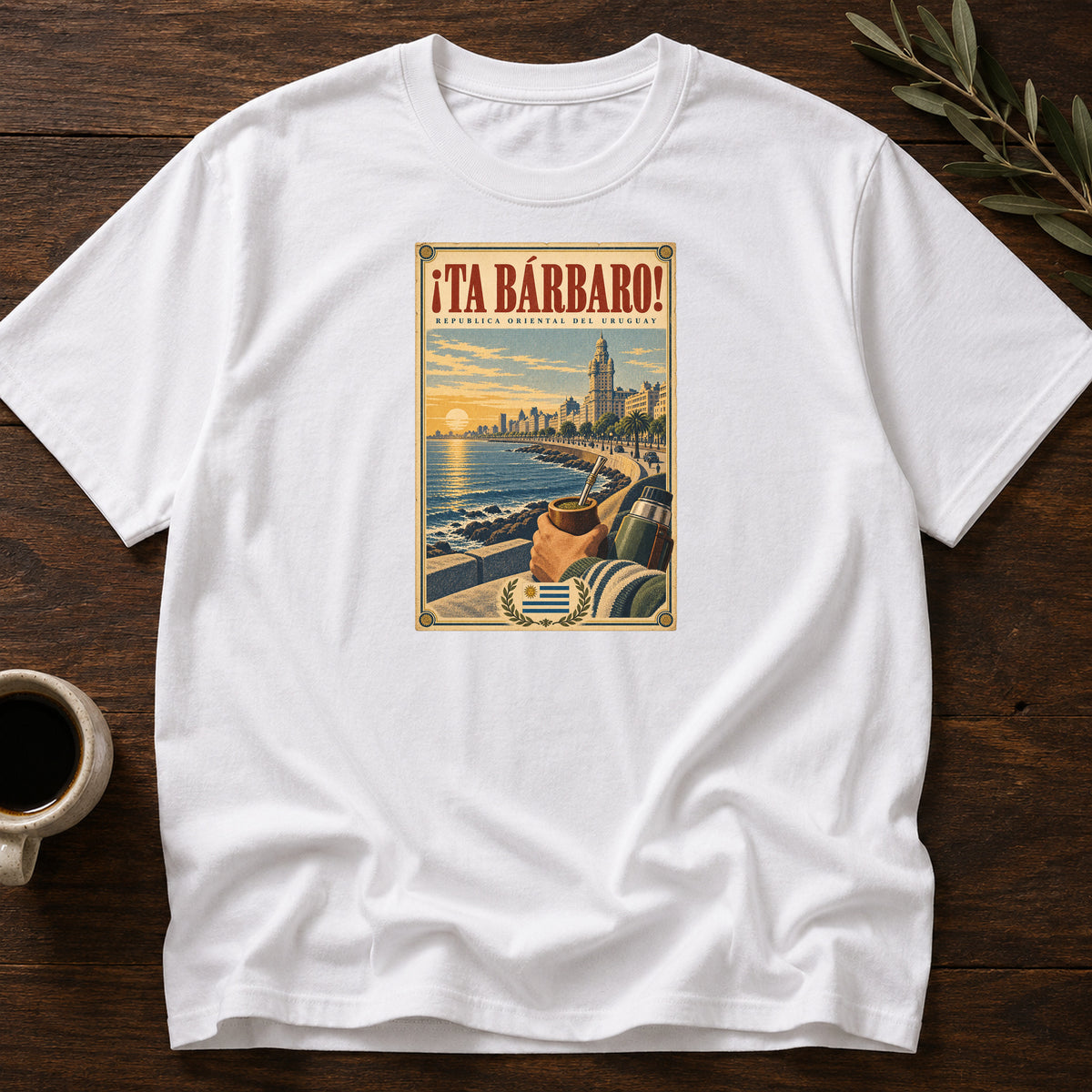 TA BARBARO URUGUAY POSTER T-SHIRT - White [ta-barbaro-uruguay-poster-t-shirt]
