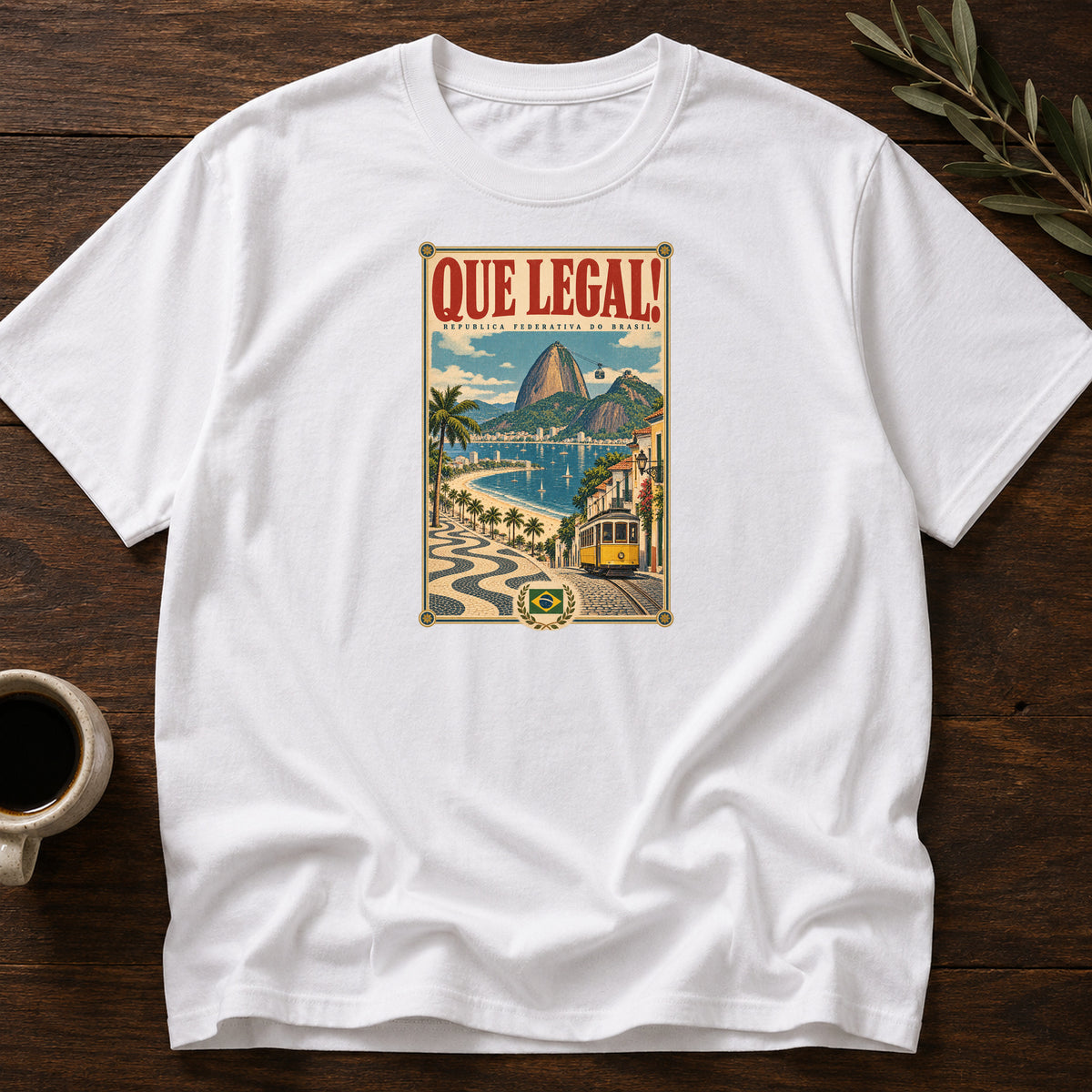QUE LEGAL BRASIL POSTER T-SHIRT - White [que-legal-brasil-poster-t-shirt]