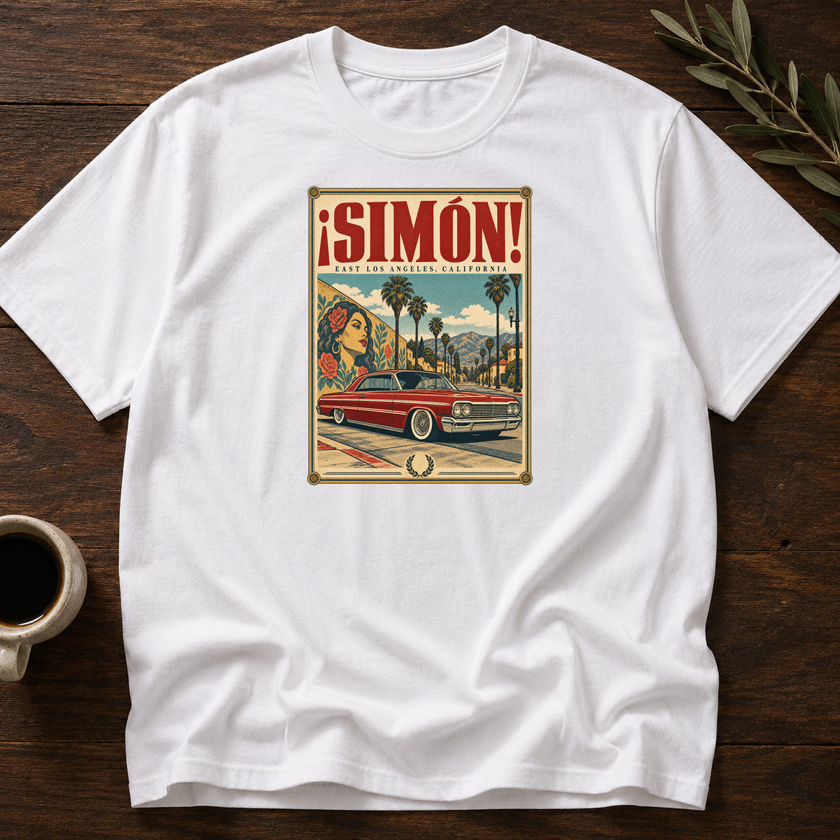 SIMON EAST LA POSTER T-SHIRT - White [simon-east-la-poster-t-shirt]