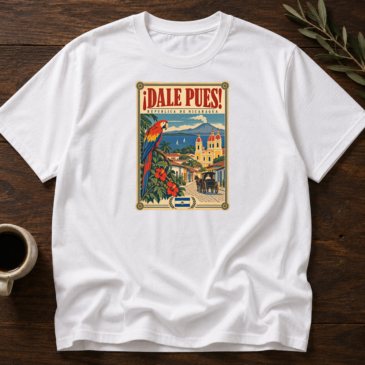 DALE PUES NICARAGUA POSTER T-SHIRT - White [dale-pues-nicaragua-poster-t-shirt]